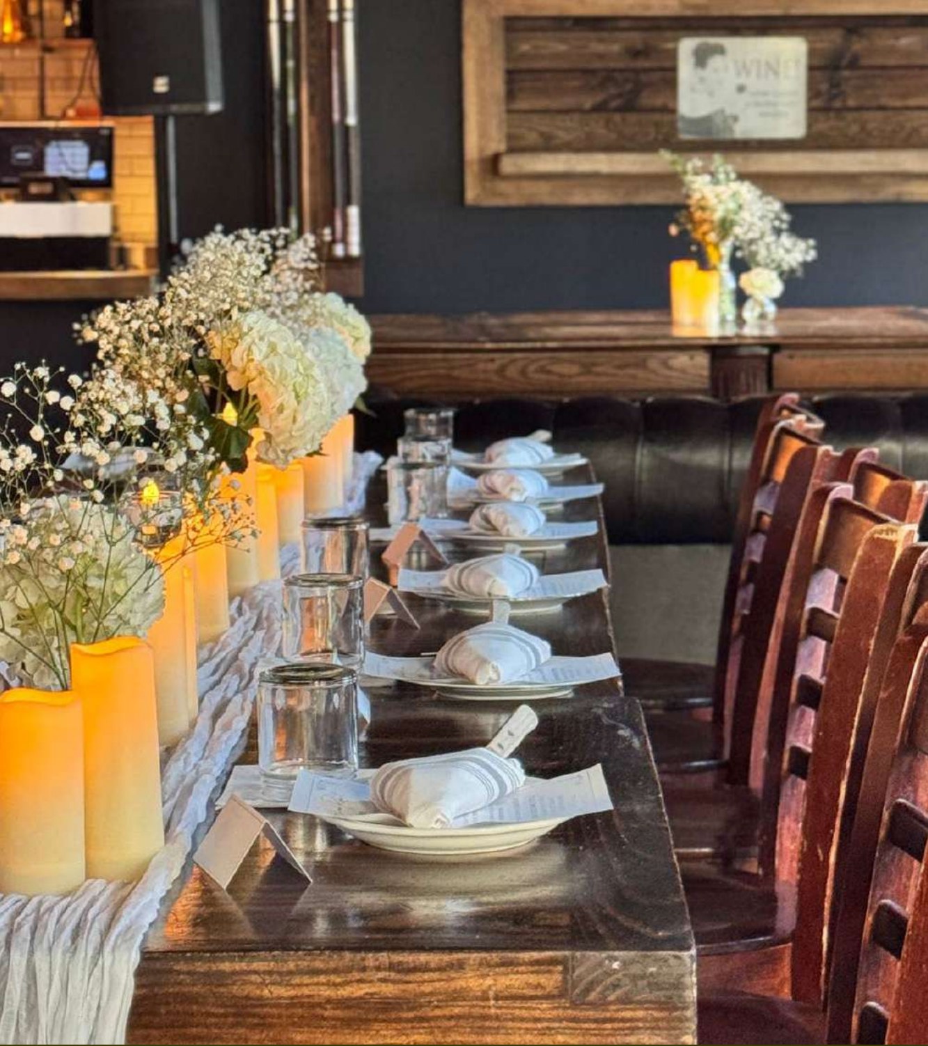 Candlelit table