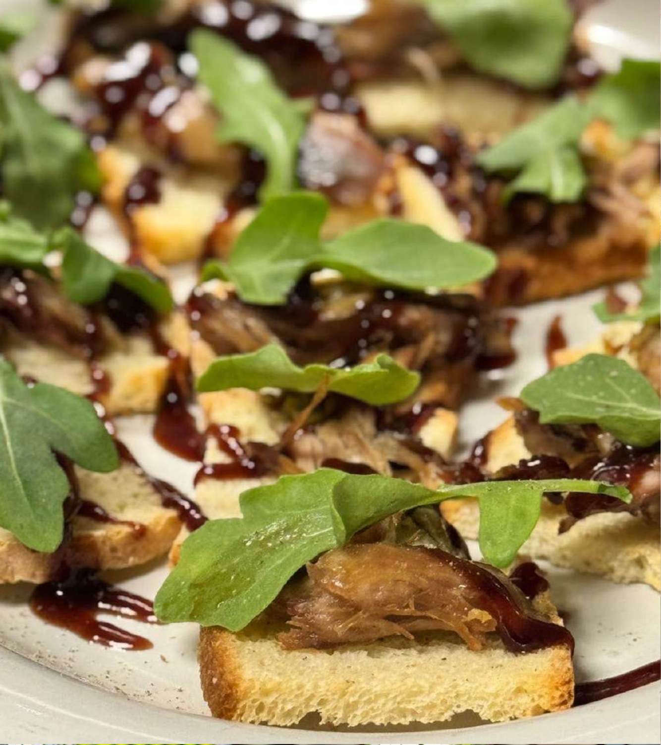 Toast with arugula